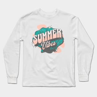 Nostalgic Summer Vibes - Retro 90s Style Long Sleeve T-Shirt